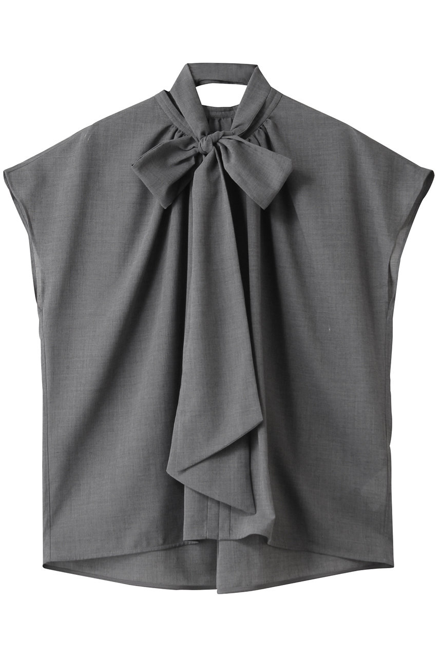 デザインワークス/DESIGNWORKSのT/Wボイルボウタイブラウス(ライトグレー/35510510007)