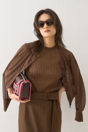 デザインワークス/DESIGNWORKSのラメクルーカーディガン(110300/110303)