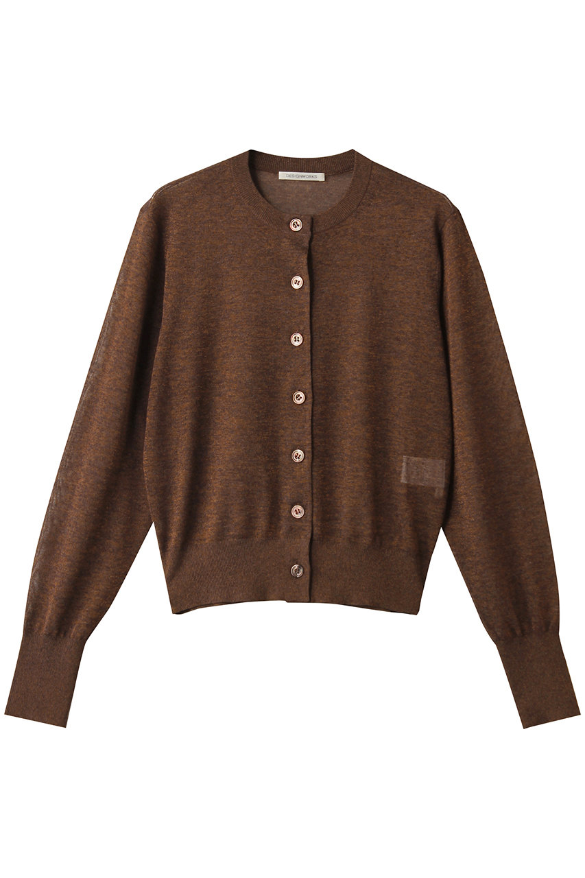 DESIGNWORKS ラメクルーカーディガン (ブロンズ, 38) デザインワークス ELLE SHOP DESIGNWORKS ラメクルーカーディガン (ブロンズ, 38) デザインワークス ELLE SHOP