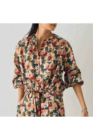 デザインワークス/DESIGNWORKSの【セットアップ対応】【BEAUVET】フラワープリントショートブラウス(110400/110403)