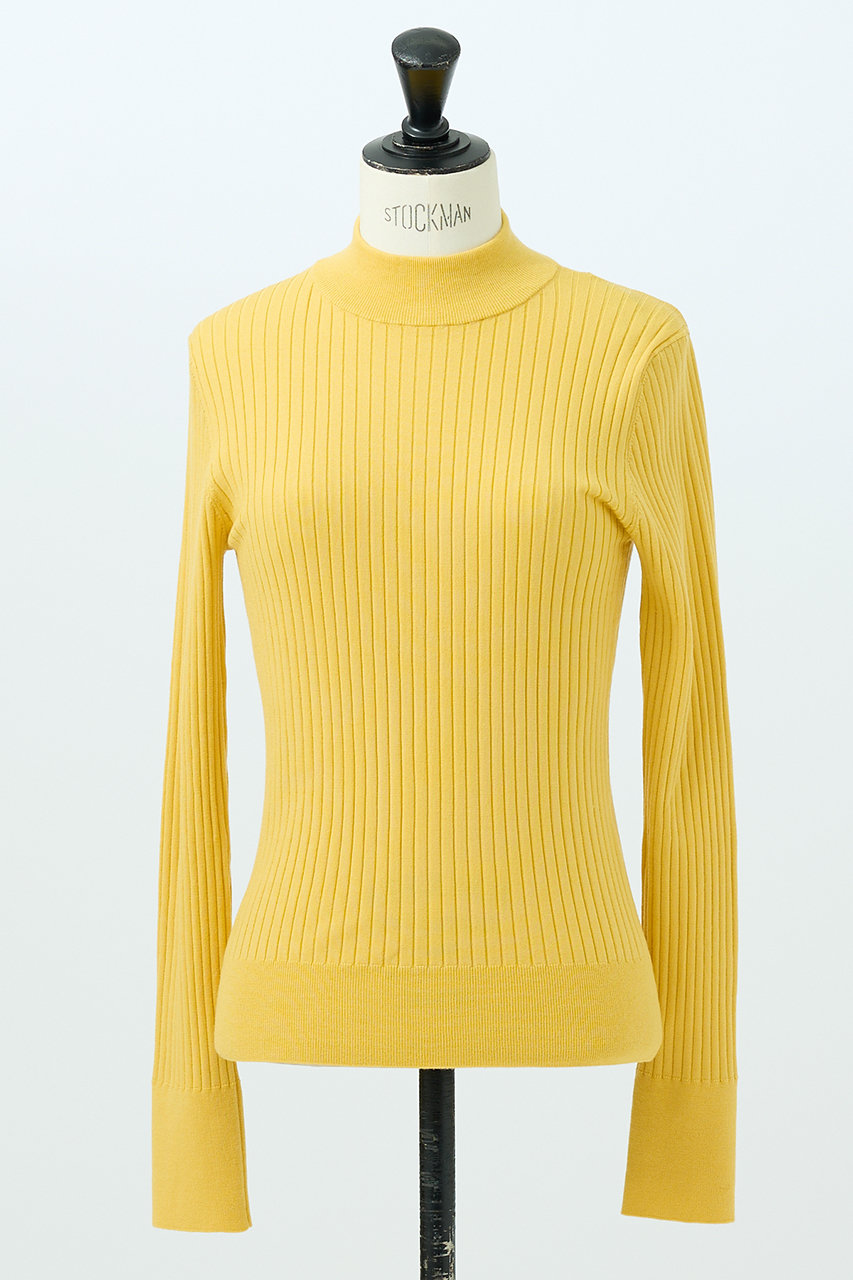 デザインワークス/DESIGNWORKSのウールバックボタンハイネックニット(イエロー/35510540014)