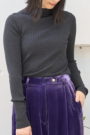 デザインワークス/DESIGNWORKSのウールバックボタンハイネックニット(110300/110301)