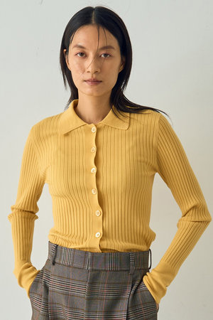 デザインワークス/DESIGNWORKSのウールリブポロカーディガン(110300/110301)