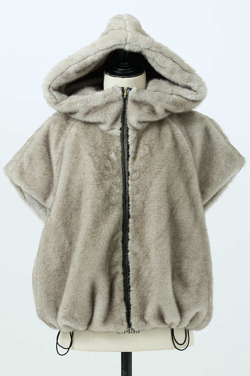 DESIGNWORKS(デザインワークス)｜リッチフェイクファーフードジレ