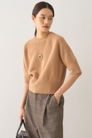 デザインワークス/DESIGNWORKSのウールカシミヤショートスリーブニット(110300/110301)