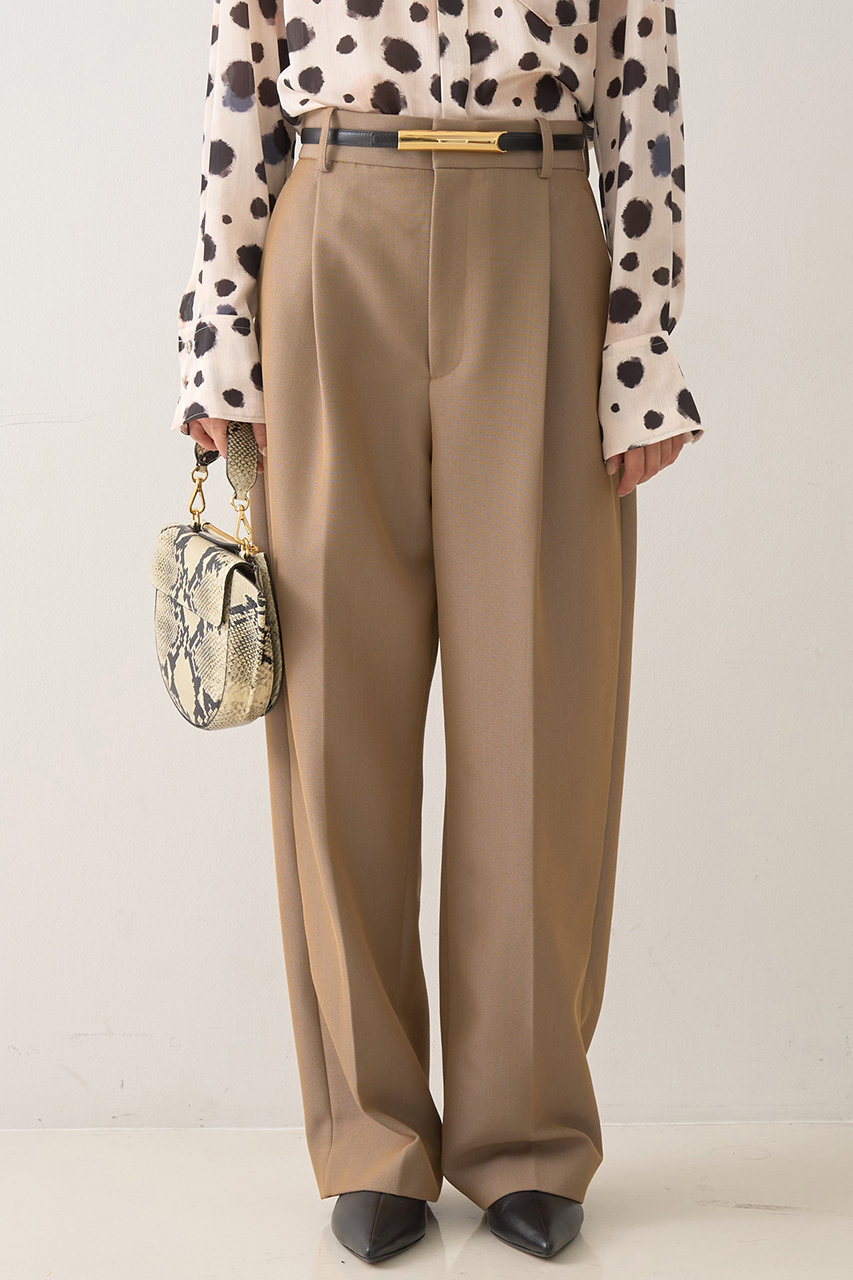 DESIGNWORKS ウール混タックバレルパンツ (ベージュ, 38) デザインワークス ELLE SHOP DESIGNWORKS ウール混タックバレルパンツ (ベージュ, 38) デザインワークス ELLE SHOP
