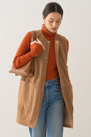 デザインワークス/DESIGNWORKSのゴートスエードロングジレベスト(110300/110301)