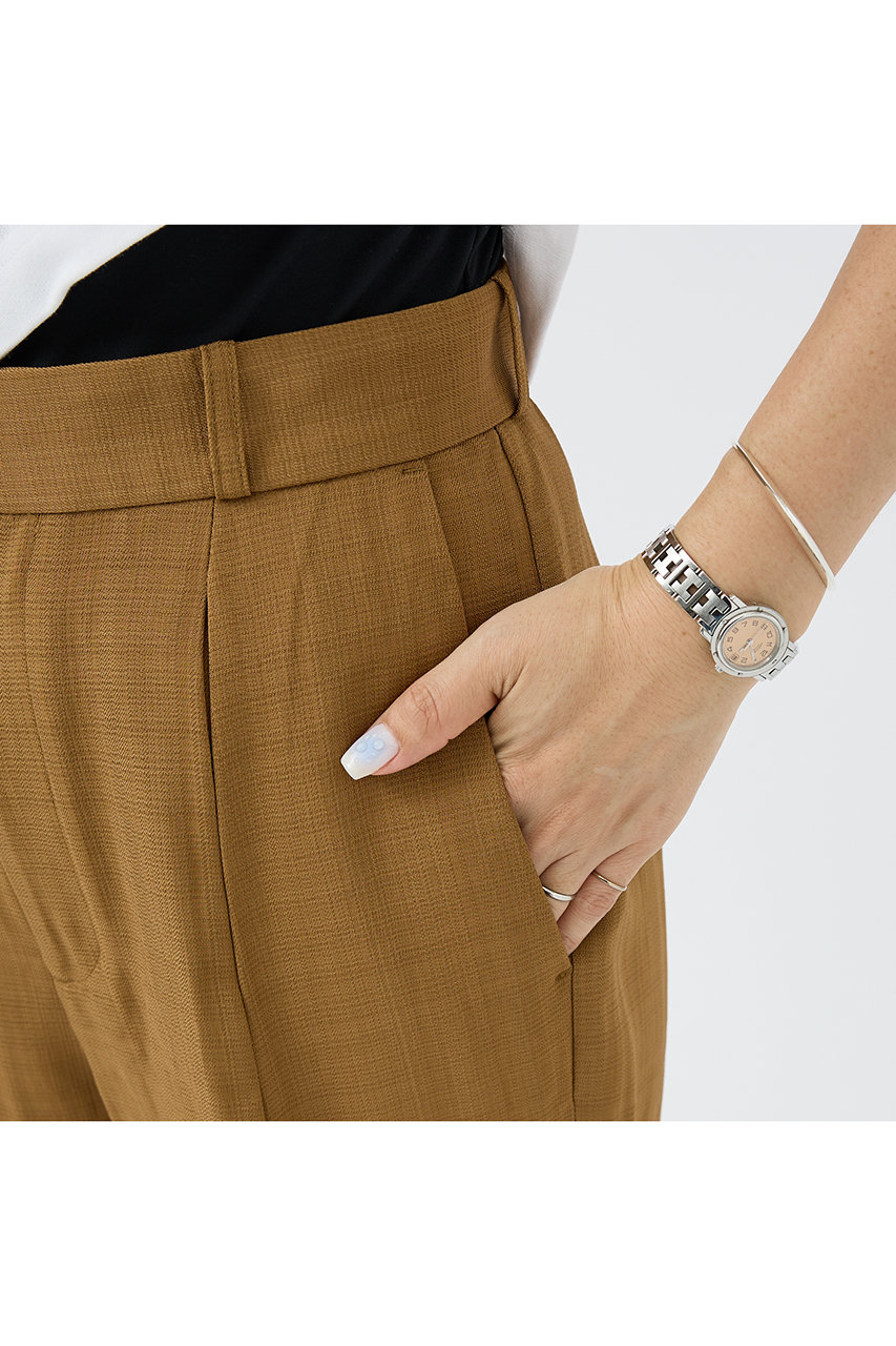 EMMETI デザインワークス美品　パンツ46 DESIGNWORKS パンツ 「定番人気」ダブルクロス ピンタックパンツ