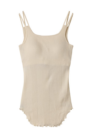 デザインワークス/DESIGNWORKSの【HAKUJI】Random rib bra タンクトップ(110100/110101)