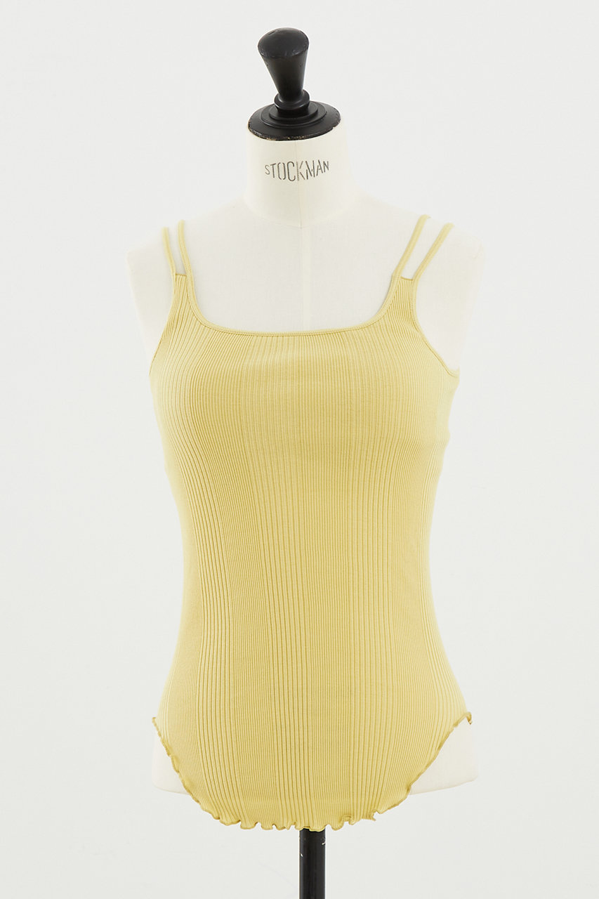 DESIGNWORKS 【HAKUJI】Random rib bra タンクトップ (イエロー, F) デザインワークス ELLE SHOP DESIGNWORKS 【HAKUJI】Random rib bra タンクトップ (イエロー, F) デザインワークス ELLE SHOP