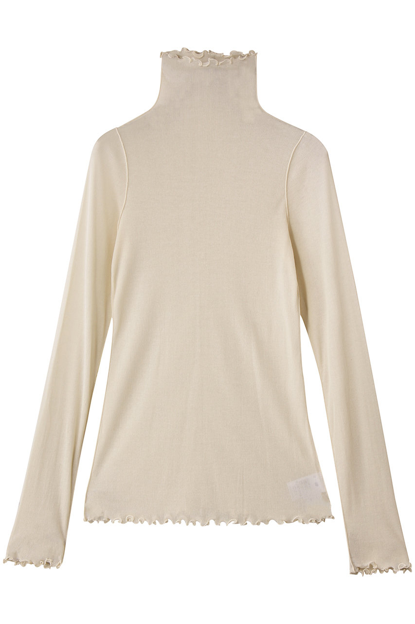 DESIGNWORKS 【HAKUJI】Sheer rib high neck シアープルオーバー (アイボリー, F) デザインワークス ELLE SHOP DESIGNWORKS 【HAKUJI】Sheer rib high neck シアープルオーバー (アイボリー, F) デザインワークス ELLE SHOP