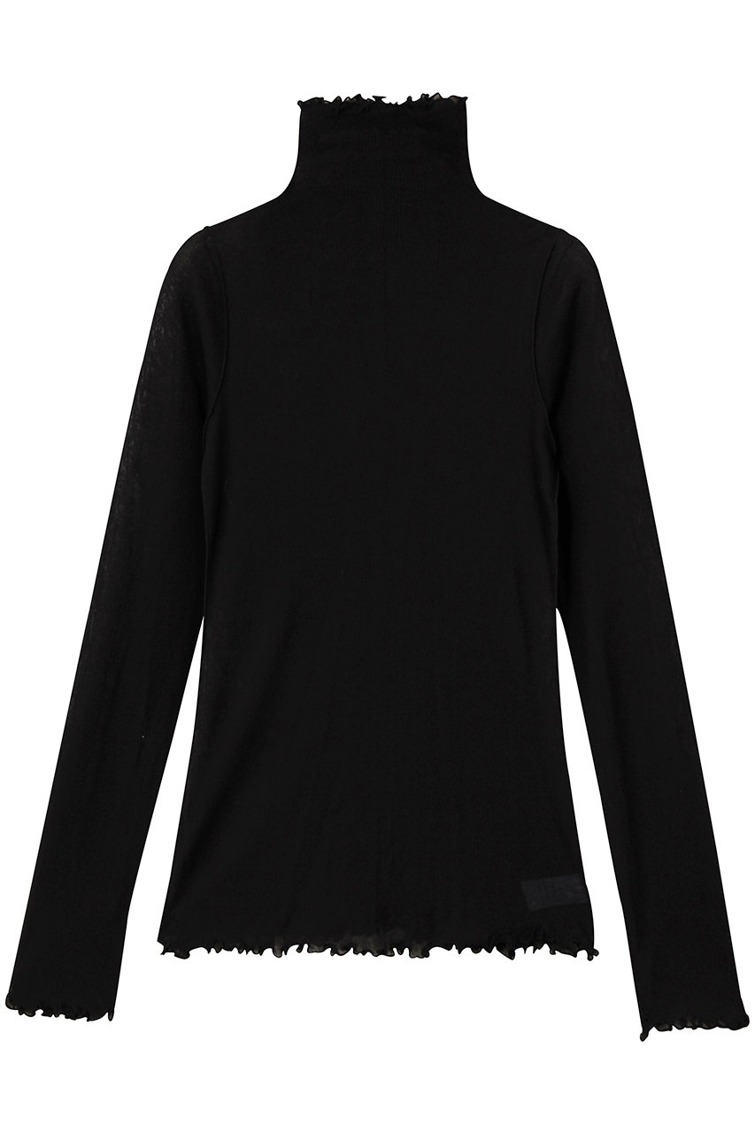 DESIGNWORKS 【HAKUJI】Sheer rib high neck シアープルオーバー (ブラック, F) デザインワークス ELLE SHOP DESIGNWORKS 【HAKUJI】Sheer rib high neck シアープルオーバー (ブラック, F) デザインワークス ELLE SHOP