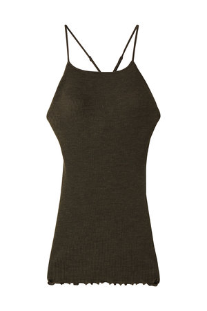 デザインワークス/DESIGNWORKSの【HAKUJI】Wool rib bra camisoleリブキャミソール(110100/110101)