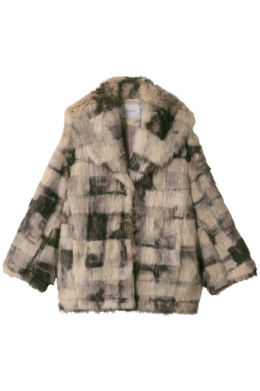 DESIGNWORKS 【BEAUVET】リッチフェクファージャケットコート (ブラウン, 1) デザインワークス ELLE SHOP DESIGNWORKS 【BEAUVET】リッチフェクファージャケットコート (ブラウン, 1) デザインワークス ELLE SHOP