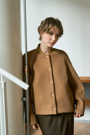 デザインワークス/DESIGNWORKSのSUPER140ウールコクーンスタジャンブルゾン(110800/110802)