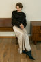 セミフレアサテンスカート デザインワークス/DESIGNWORKS