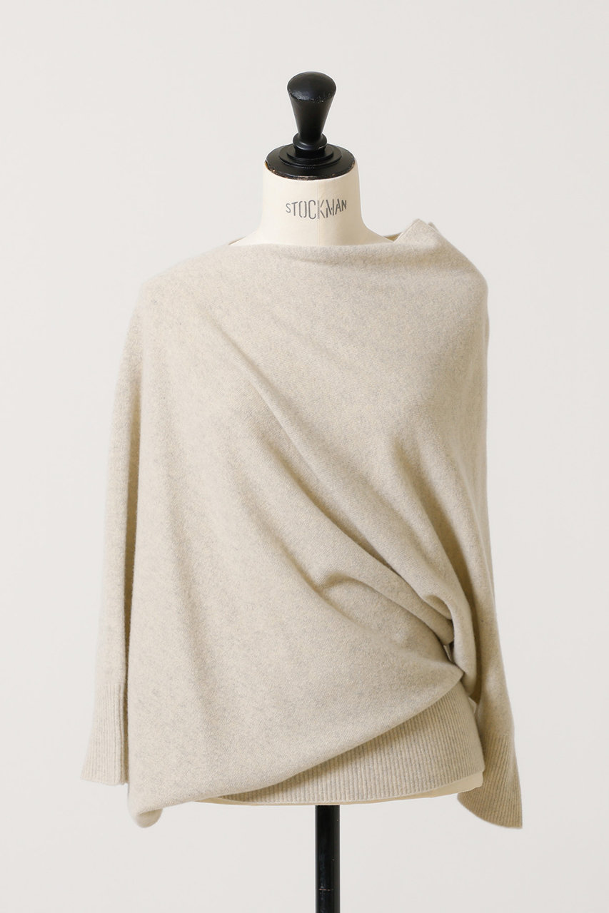 ウールホールガーメントアシメトリーニット