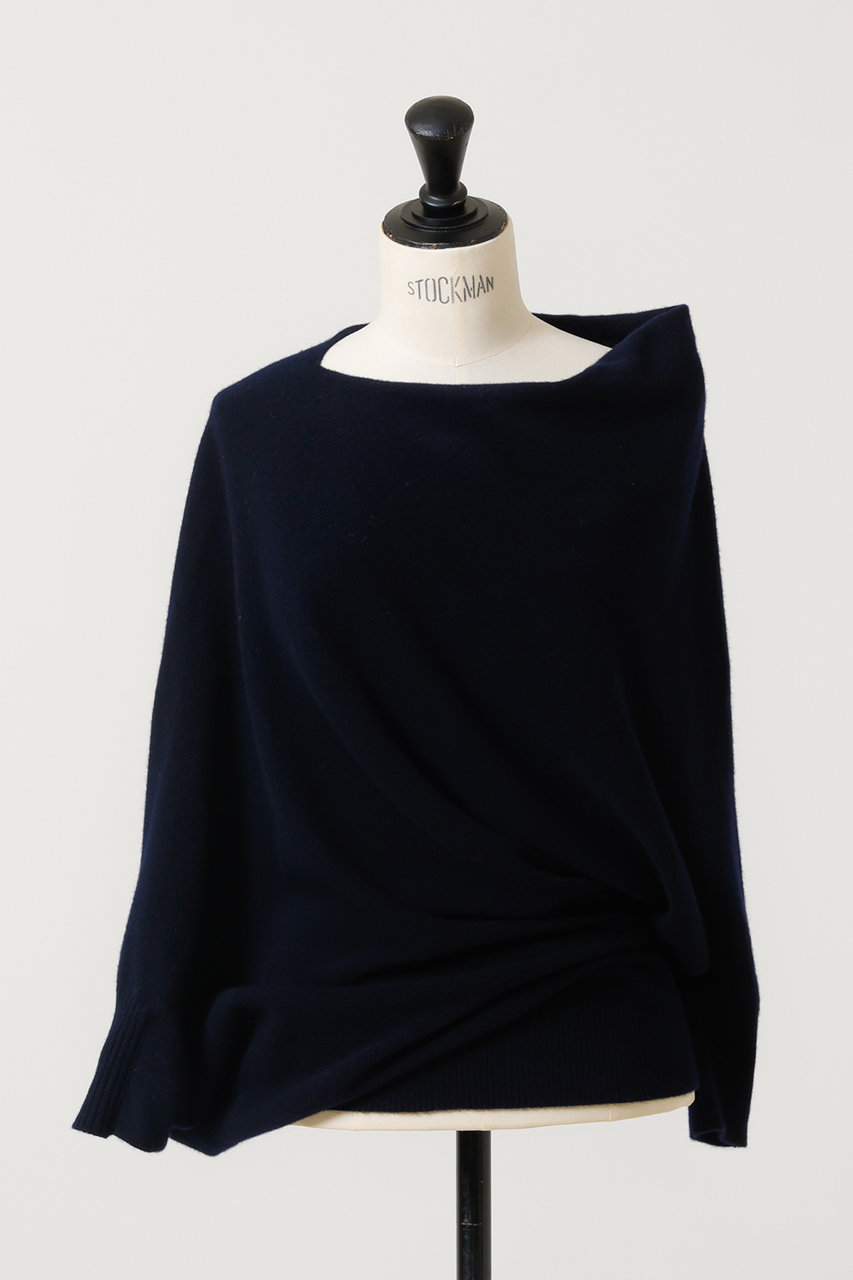 ウールホールガーメントアシメトリーニット