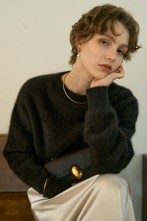 デザインワークス/DESIGNWORKSのフォックスカシミヤガンジーネックプルオーバー(110300/110301)