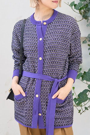 デザインワークス/DESIGNWORKSの【セットアップ対応】【BEAUVET】ニットジャガードロングカーディガン(110300/110303)