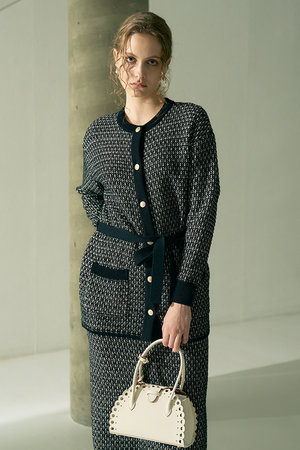 デザインワークス/DESIGNWORKSの【セットアップ対応】【BEAUVET】ニットジャガードロングカーディガン(110300/110303)