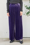 【BEAUVET】シルク混ベロアパンツ デザインワークス/DESIGNWORKS パープル