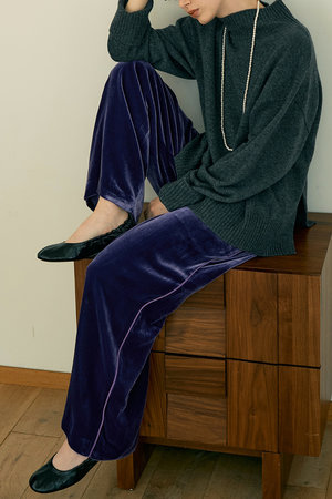 デザインワークス/DESIGNWORKSの【予約販売】【BEAUVET】シルク混ベロアパンツ(110600/110601)