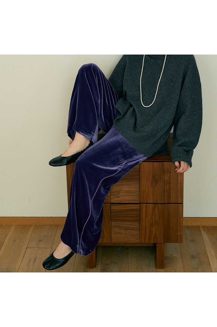 DESIGNWORKS(デザインワークス)｜【BEAUVET】シルク混ベロアパンツ