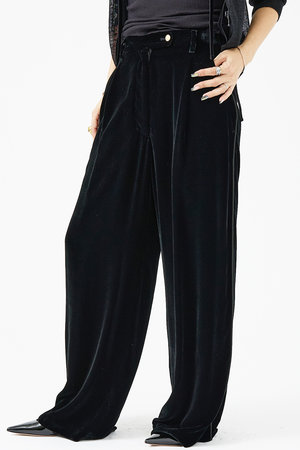 デザインワークス/DESIGNWORKSの【予約販売】【BEAUVET】シルク混ベロアパンツ(110600/110601)