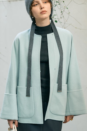 デザインワークス/DESIGNWORKSのダブルフェイスウールショートコート(110900/110902)