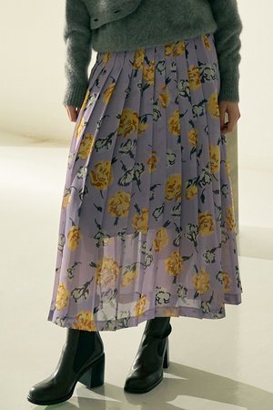 デザインワークス/DESIGNWORKSの【セットアップ対応】フラワープリントプリーツスカート(110700/110703)