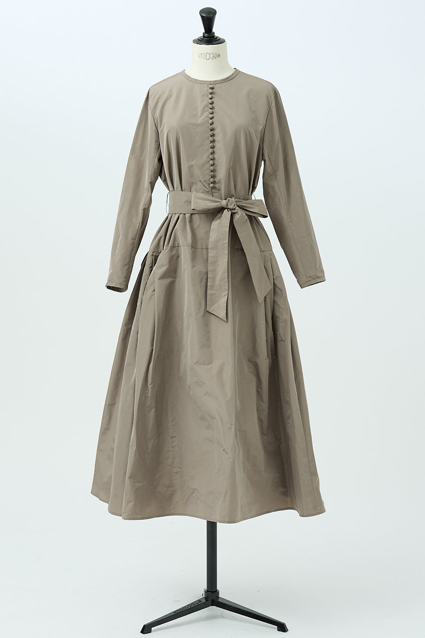 フィット&フレアタフタワンピース