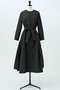 フィット&フレアタフタワンピース デザインワークス/DESIGNWORKS ブラック