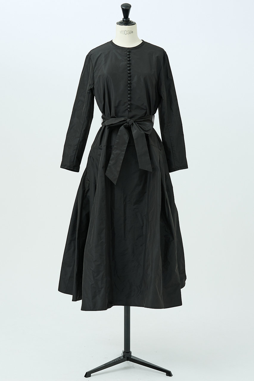 フィット&フレアタフタワンピース