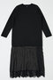【予約販売】ヘムレースニットドッキングドレス デザインワークス/DESIGNWORKS ブラック