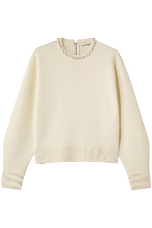 デザインワークス/DESIGNWORKSのパール付きニットプルオーバー(110300/110301)