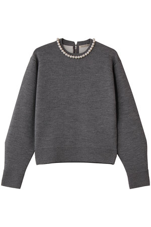 デザインワークス/DESIGNWORKSのパール付きニットプルオーバー(110300/110301)