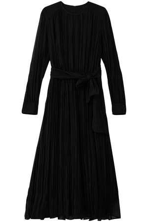 デザインワークス/DESIGNWORKSのオーガンジープリーツ加工ボウタイワンピース(110500/110503)