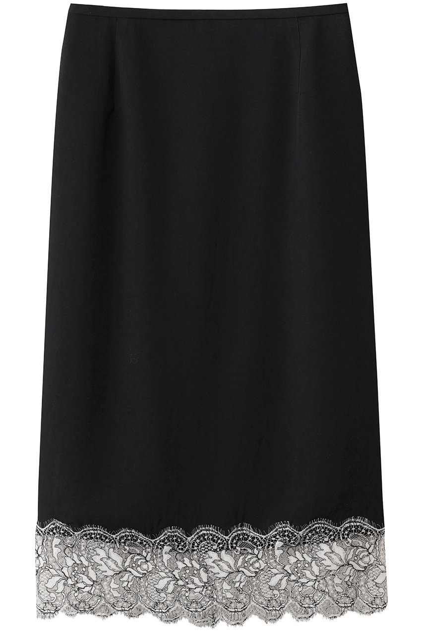 デザインワークス/DESIGNWORKSのヘムレースストレートスカート(ブラック/35521170009)