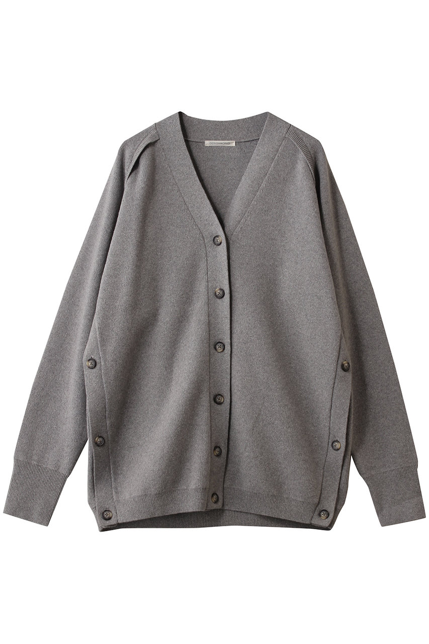 デザインワークス/DESIGNWORKSのコットンカシミヤセベラルウエーズニットカーディガン(グレー/35520941004)