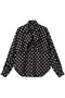 【セットアップ対応】ドットアシメトリーラッフルブラウス デザインワークス/DESIGNWORKS ブラック1