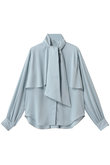 サテンアムンゼンボウタイ付きラッフルブラウス デザインワークス/DESIGNWORKS