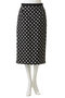 【セットアップ対応】ドットプリントミドル丈スカート デザインワークス/DESIGNWORKS