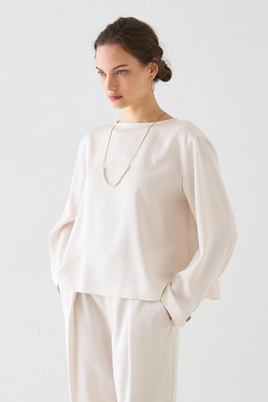 デザインワークス/DESIGNWORKSの【セットアップ対応】グレースボートネックブラウス(110400/110403)