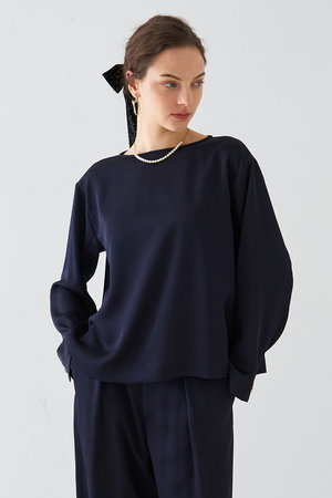 デザインワークス/DESIGNWORKSの【セットアップ対応】グレースボートネックブラウス(110400/110403)