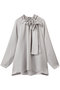 サテンリボンブラウス デザインワークス/DESIGNWORKS シルバー
