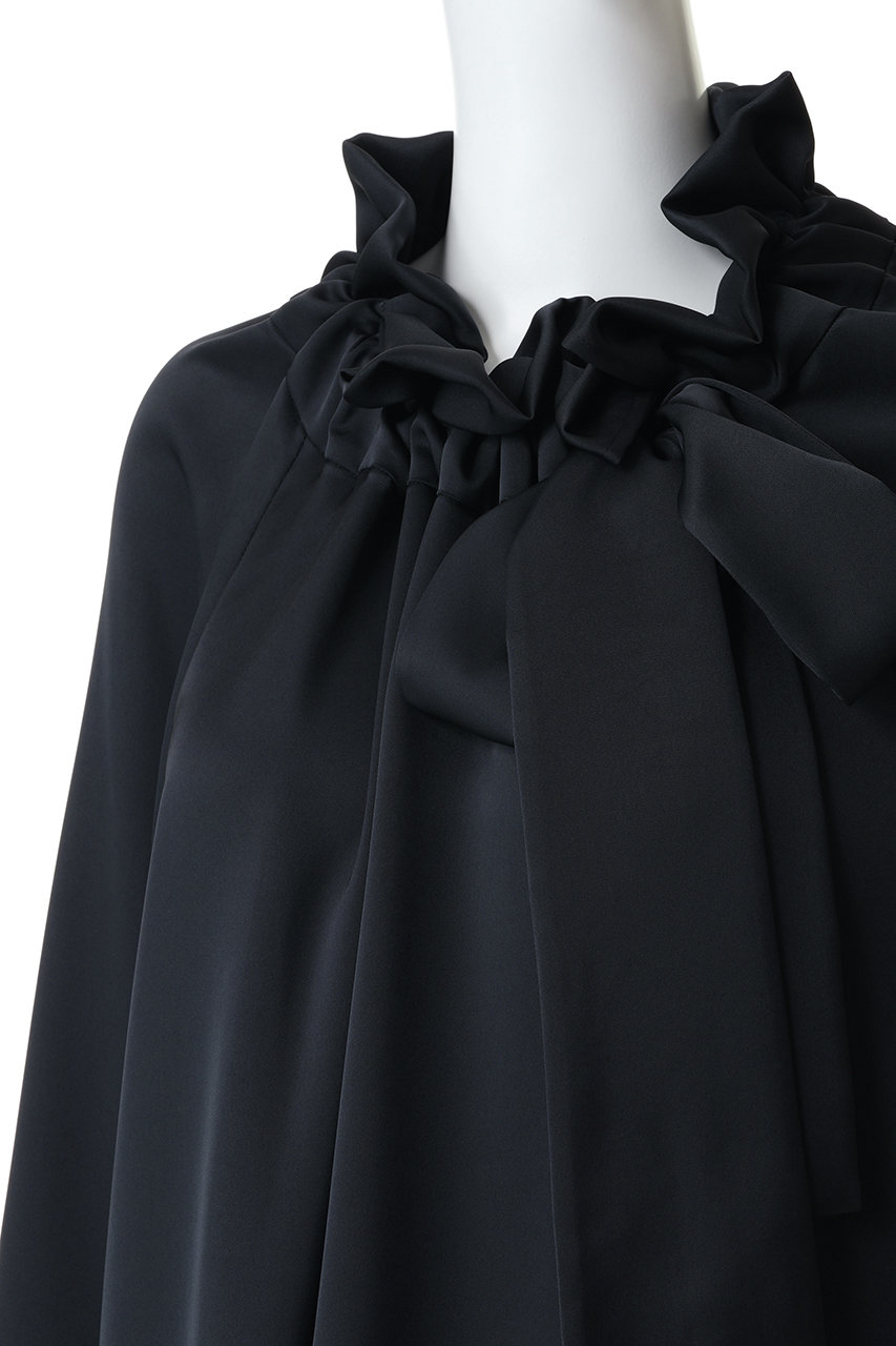 DESIGNWORKS(デザインワークス)｜サテンリボンブラウス/シルバー の