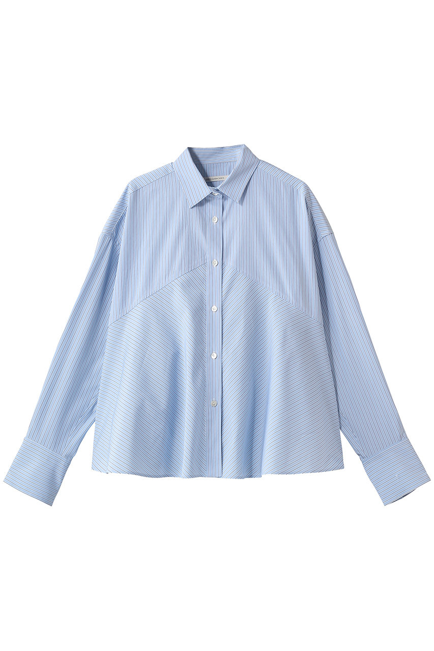 デザインワークス/DESIGNWORKSのシルケットペプラムシャツ(ブルー1/35520910004)