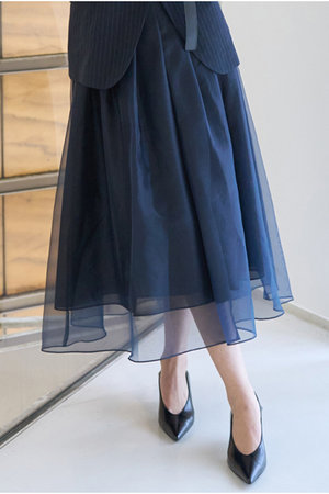 デザインワークス/DESIGNWORKSのオーガンジーフレーアースカート(110700/110702)