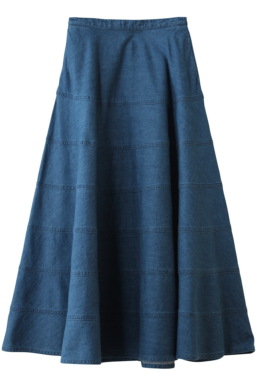 デザインワークス/DESIGNWORKSのデニムパネルドフレアスカート(インディゴ/35520970000)